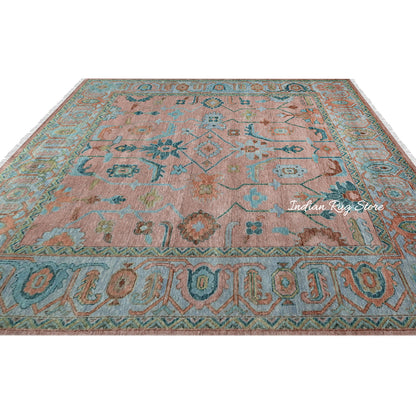 Hand Knotted Modern Home Decor Oushak Wool Rug