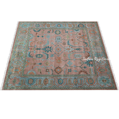 Hand Knotted Modern Home Decor Oushak Wool Rug