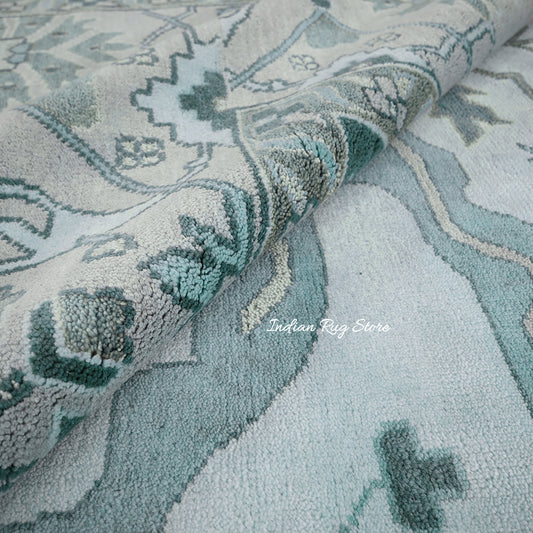 Tappeto di lana di lusso annodato a mano Oushak moderno grigio per camera da letto IRSZ-134 Tappeto di lana di lusso annodato a mano Oushak moderno grigio per camera da letto IRSZ-134