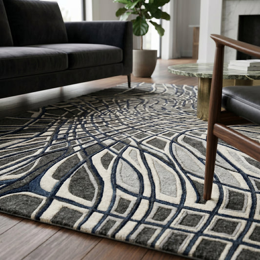 Nayla Aqua Silk Rug