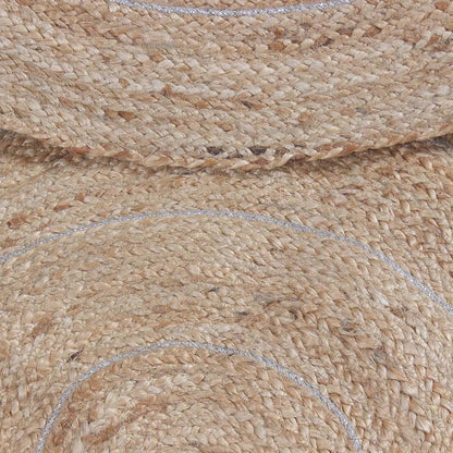 Round Hand Braided Beige Living Room Jute Rug - Indian Rug Store