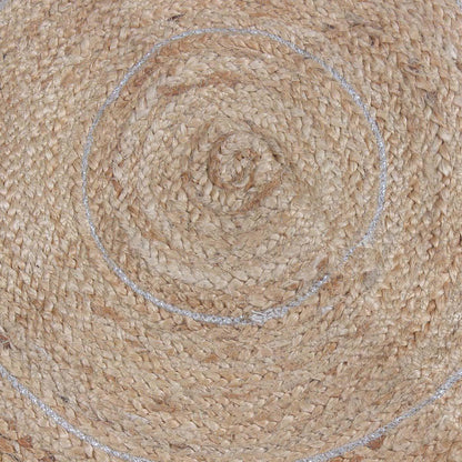 Round Hand Braided Beige Living Room Jute Rug - Indian Rug Store