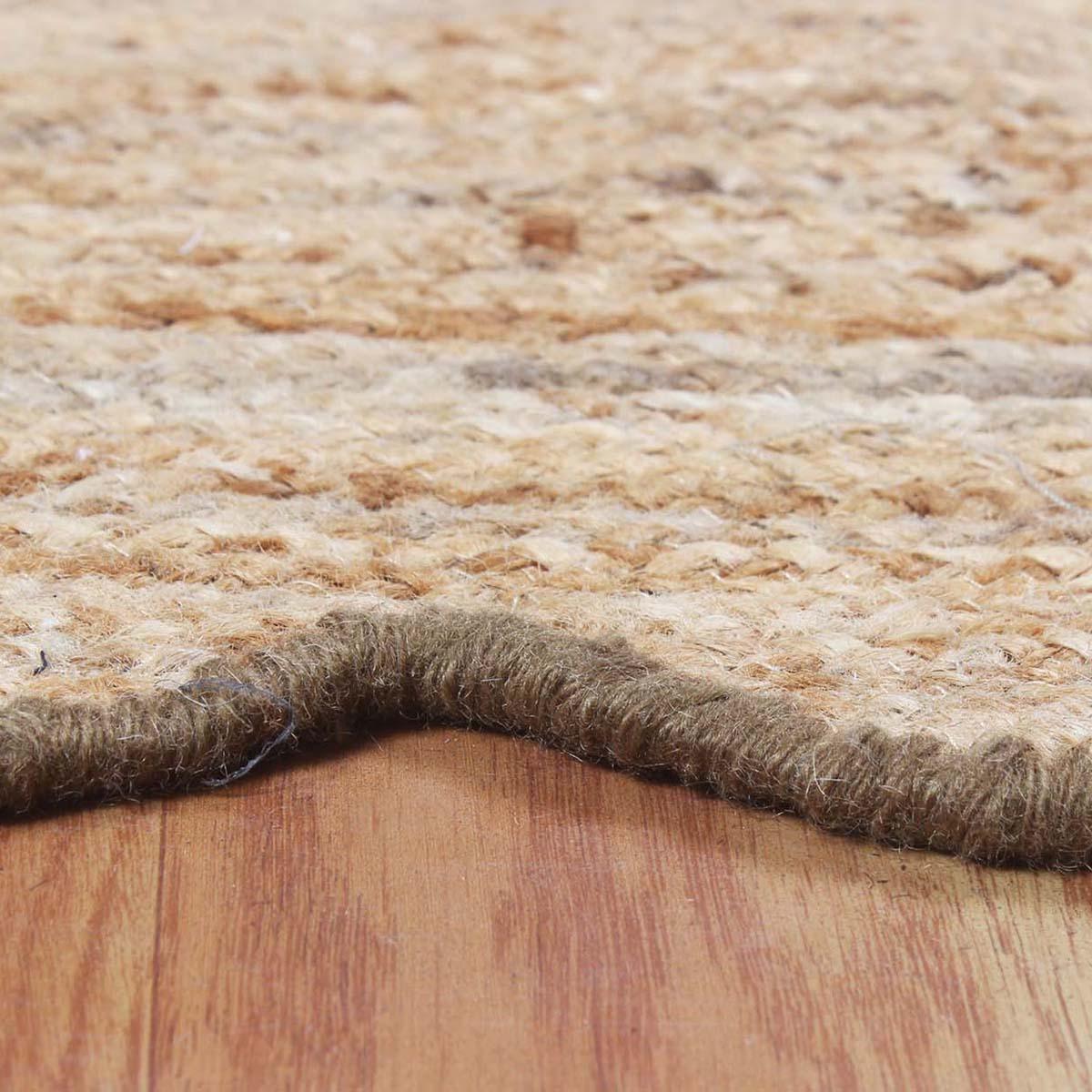 Hand Braided Enterance Solid Beige Jute Rug - Indian Rug Store