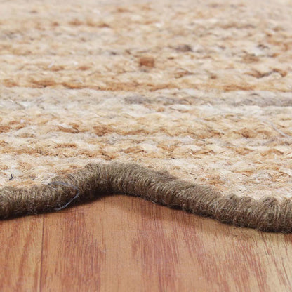 Hand Braided Enterance Solid Beige Jute Rug - Indian Rug Store