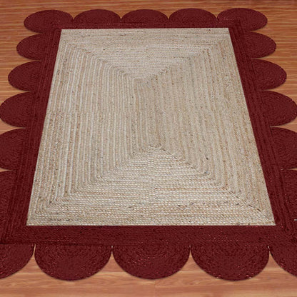 Beige Brown Hand Braided Entrance Decor Jute Rug - Indian Rug Store