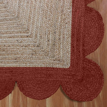 Beige Brown Hand Braided Entrance Decor Jute Rug - Indian Rug Store