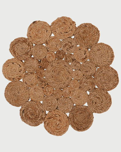 Hand Braided Interior Beige Round Jute Rugs