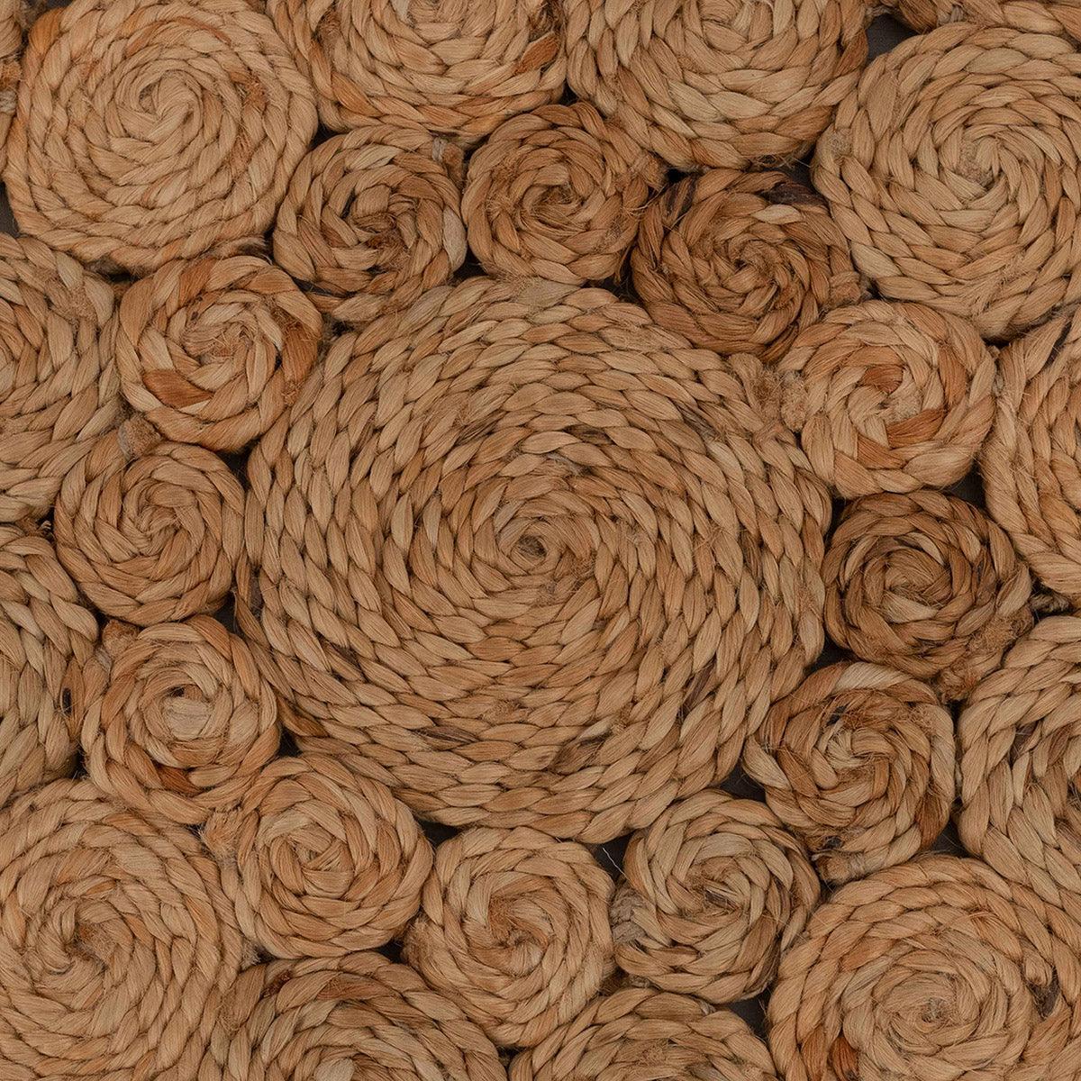 Hand Braided Interior Beige Round Jute Rugs