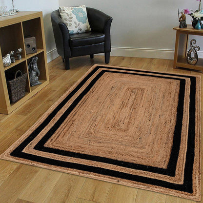 Indian Hand Braided Beige Living Room Jute Rugs