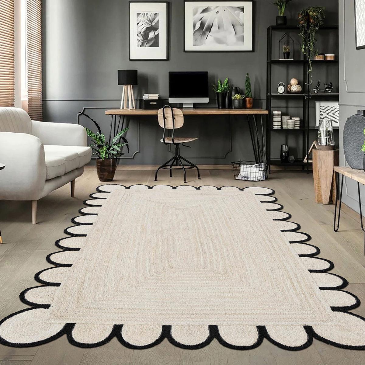 Hand Braided Gray Entry Way Jute Rugs