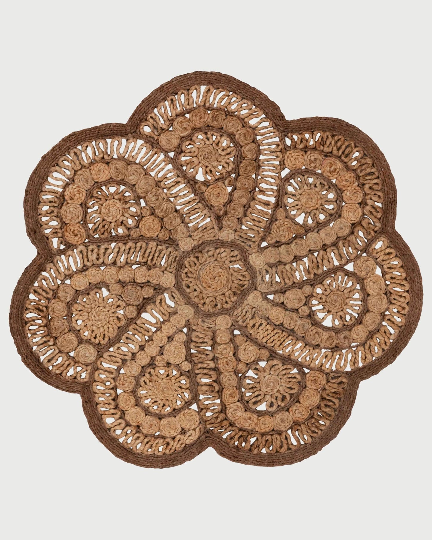 Hand Braided Outdoor Beige Round Jute Rugs Trendy