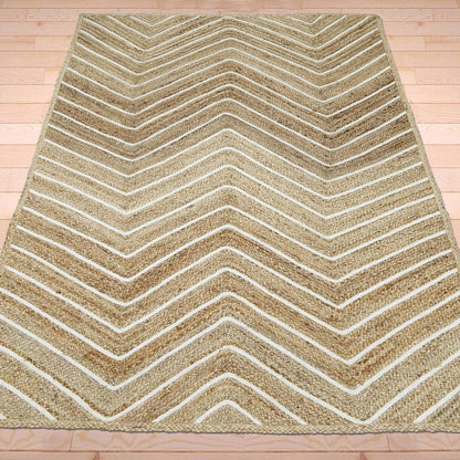 Traditional Hand Braided Beige Interior Jute Rugs