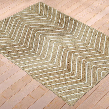 Traditional Hand Braided Beige Interior Jute Rugs