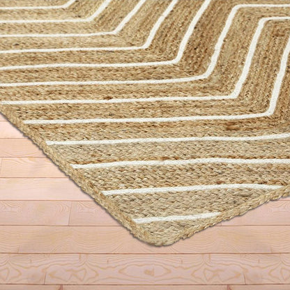 Traditional Hand Braided Beige Interior Jute Rugs