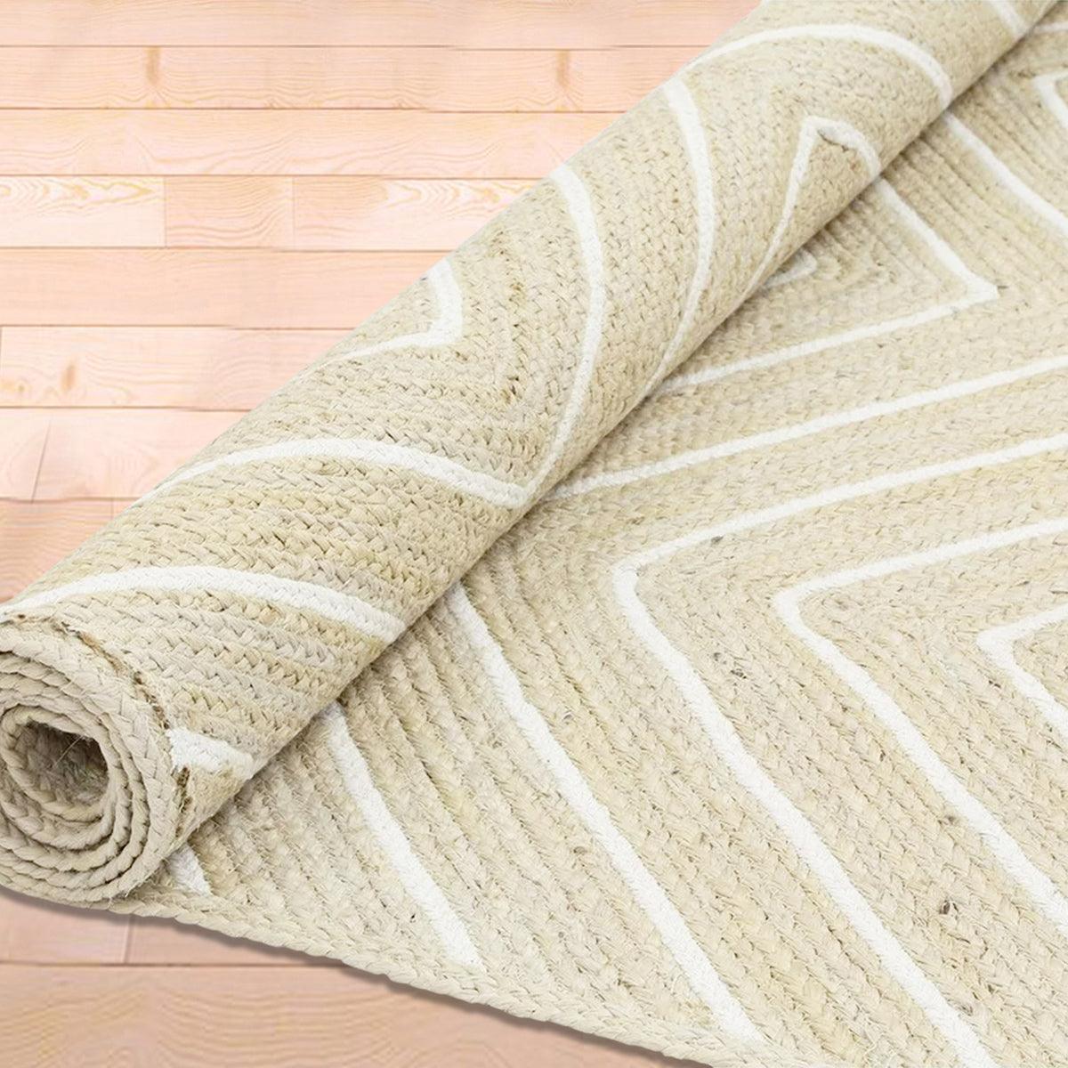 Indian Hand Braided Gray Indoor Jute Rugs