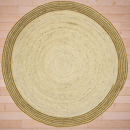 Hand Braided Brown Trendy Sea House Round Jute Rug