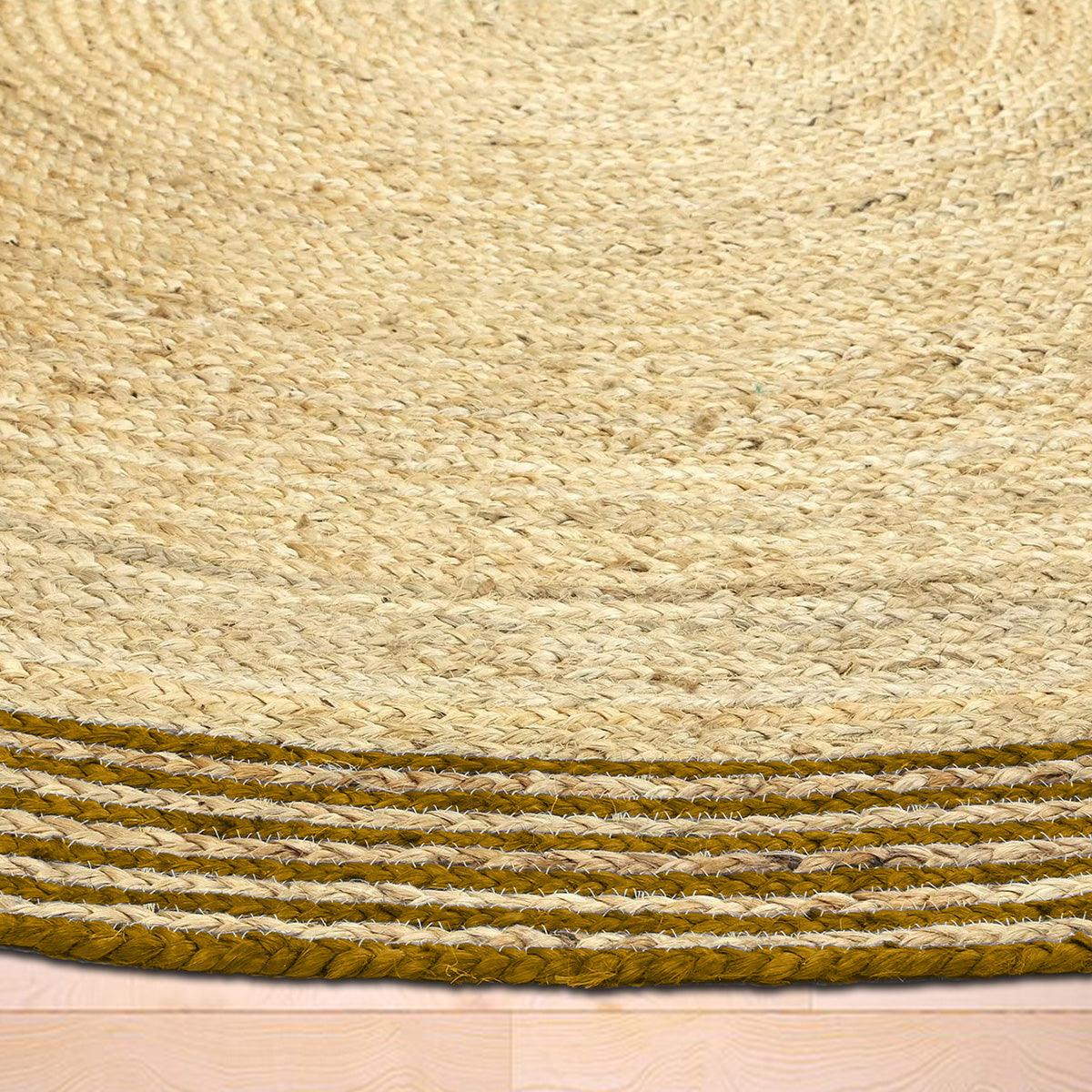 Hand Braided Brown Trendy Sea House Round Jute Rug