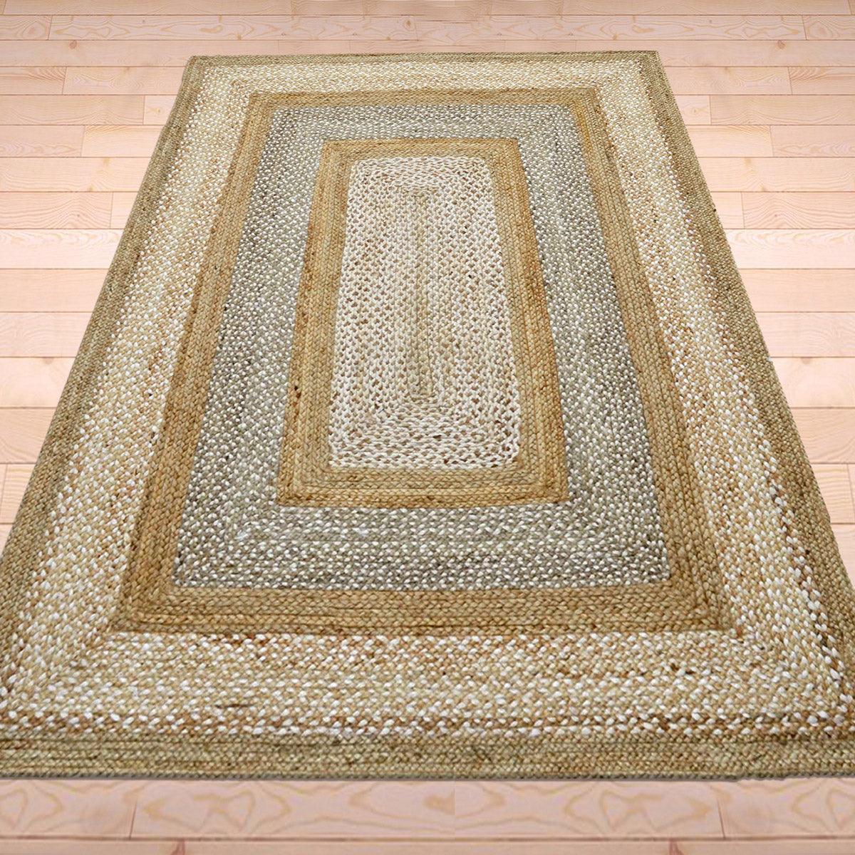 Oriental Hand Braided Beige Home Decor Jute Rugs