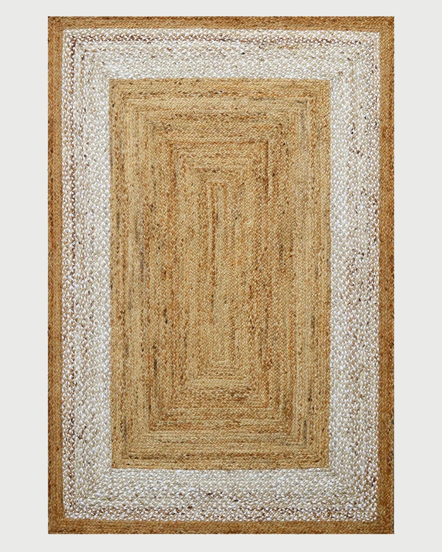 White Hand Braided Bedroom Decor Jute Rugs - Indian Rug Store