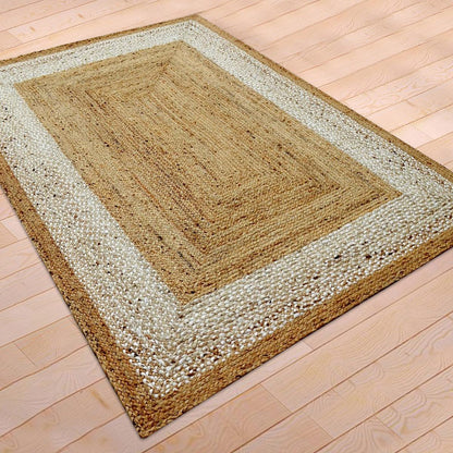 White Hand Braided Bedroom Decor Jute Rugs