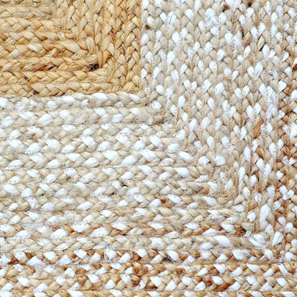 White Hand Braided Bedroom Decor Jute Rugs