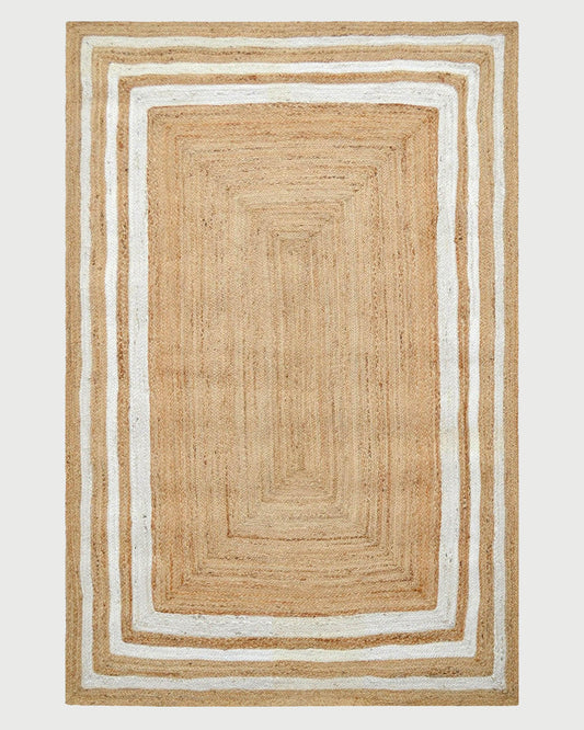 White Hand Braided Farm House Jute Rugs