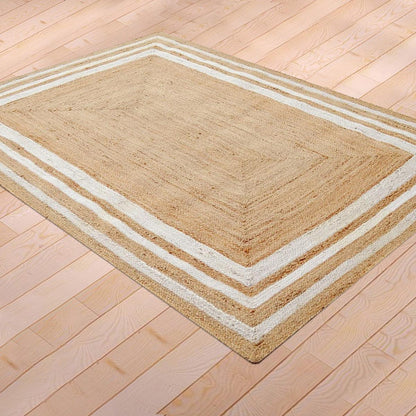 White Hand Braided Farm House Jute Rugs