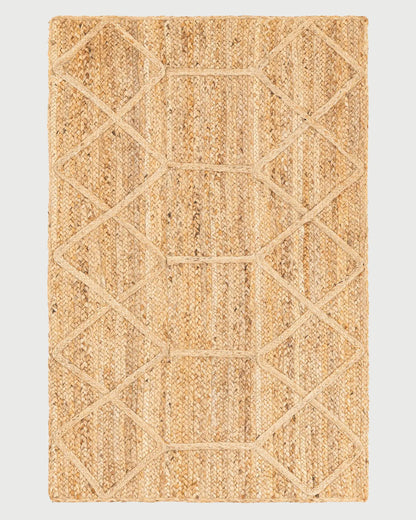 Hand Braided Farm House Jute Rugs Beige