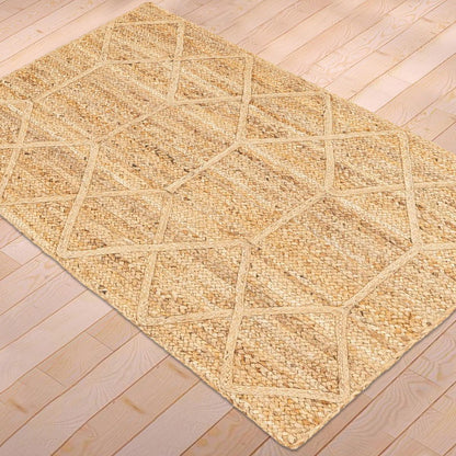 Hand Braided Farm House Jute Rugs Beige