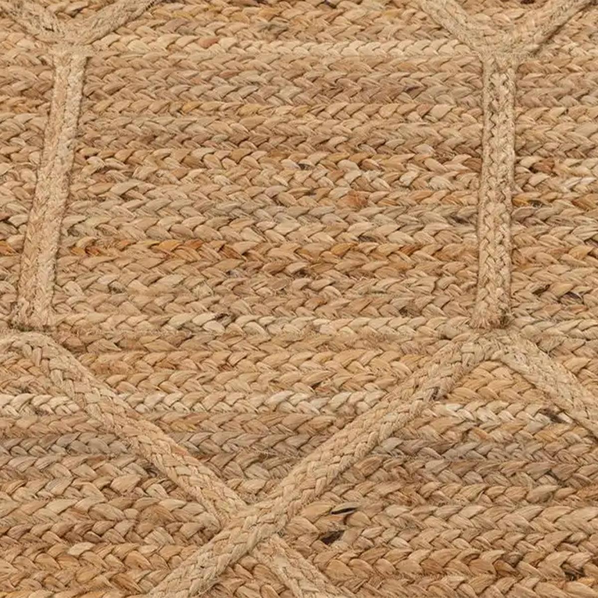 Hand Braided Farm House Jute Rugs Beige