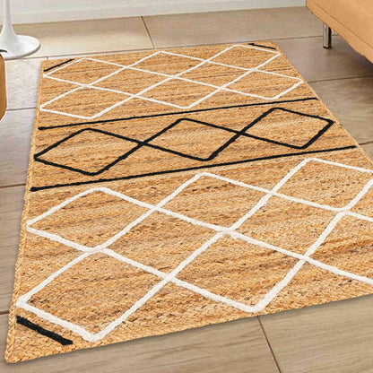 Hand Braided Interior Jute Rugs White