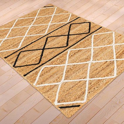 Hand Braided Interior Jute Rugs White