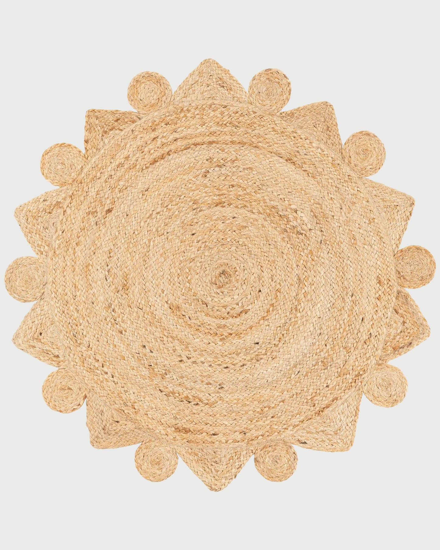 Hand Braided Entrance Beige Round Jute Rug VRJ-44