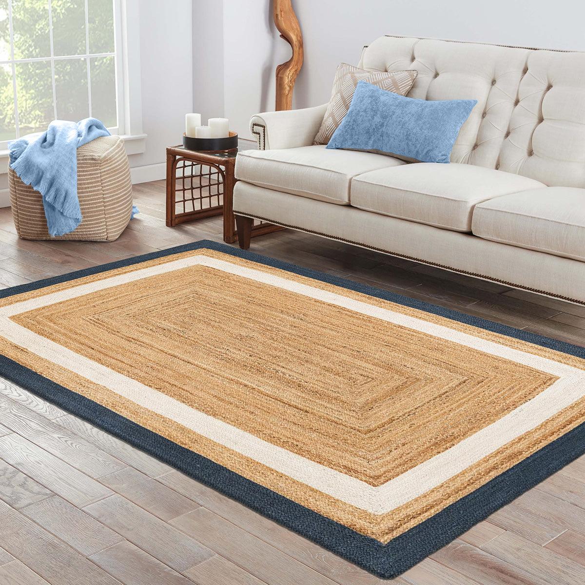 Attractive Hand Braided White Outdoor Jute Rugs