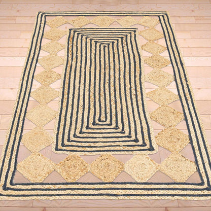 Indian Hand Braided Beige Outdoor Jute Rugs