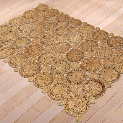 Traditional Hand Braided Beige Indoor Jute Rugs