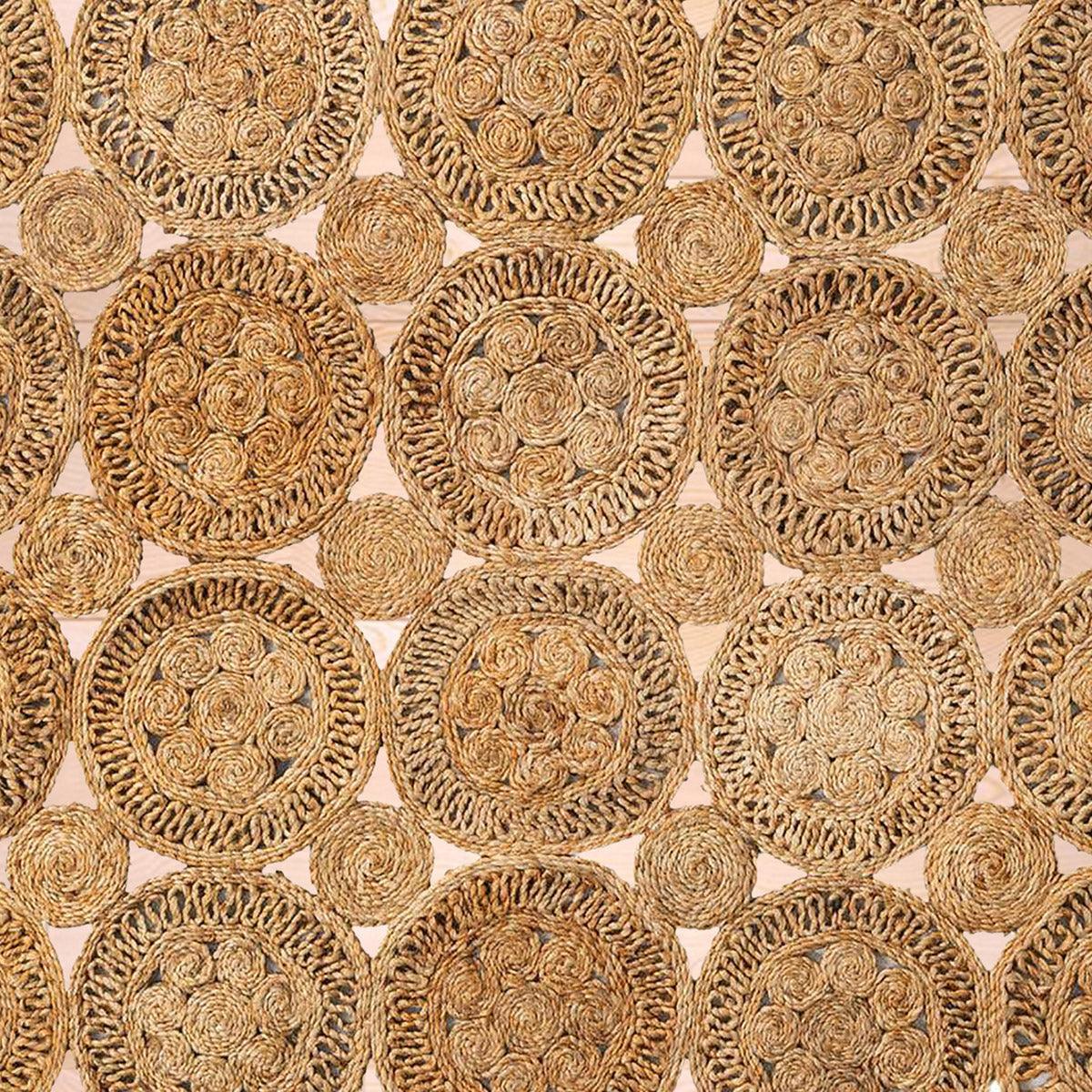 Traditional Hand Braided Beige Indoor Jute Rugs