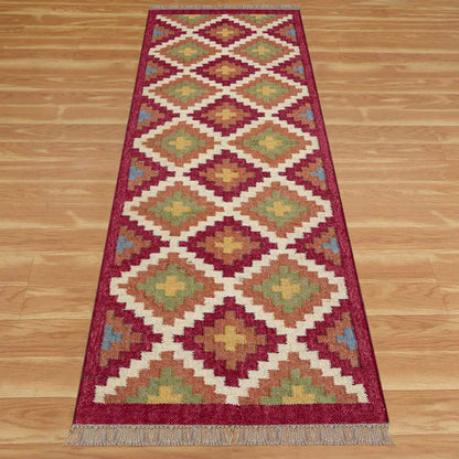 Handmade Wool Jute Multicolor Bordered Area Rug - Indian Rug Store