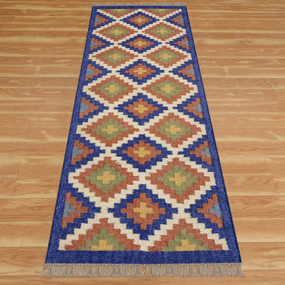 Handmade Hand Woven Wool Jute Bordered Area Rug - Indian Rug Store