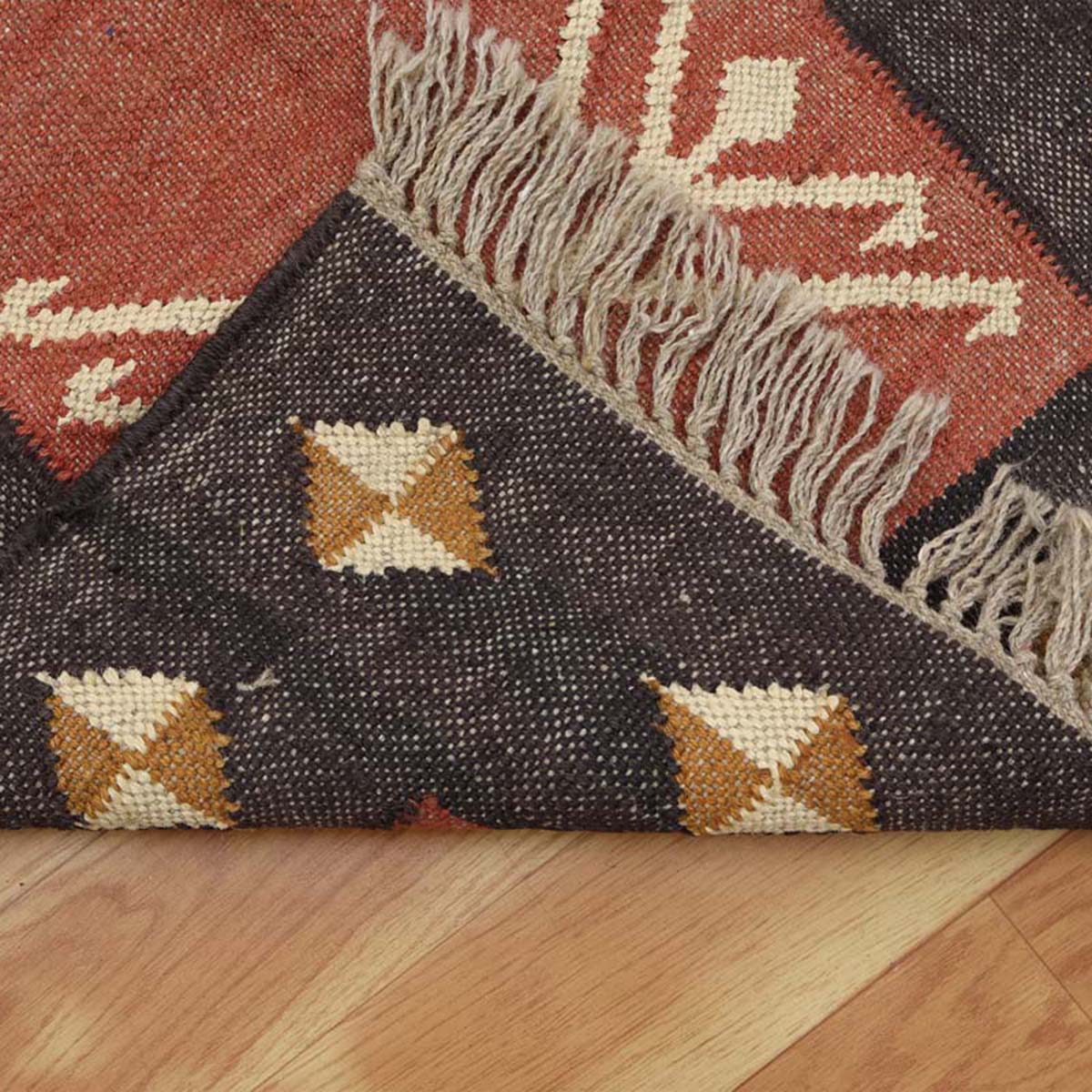 Indian Hand Woven Jute Kilim Runner Brown Kitchen Rug - Indian Rug Store