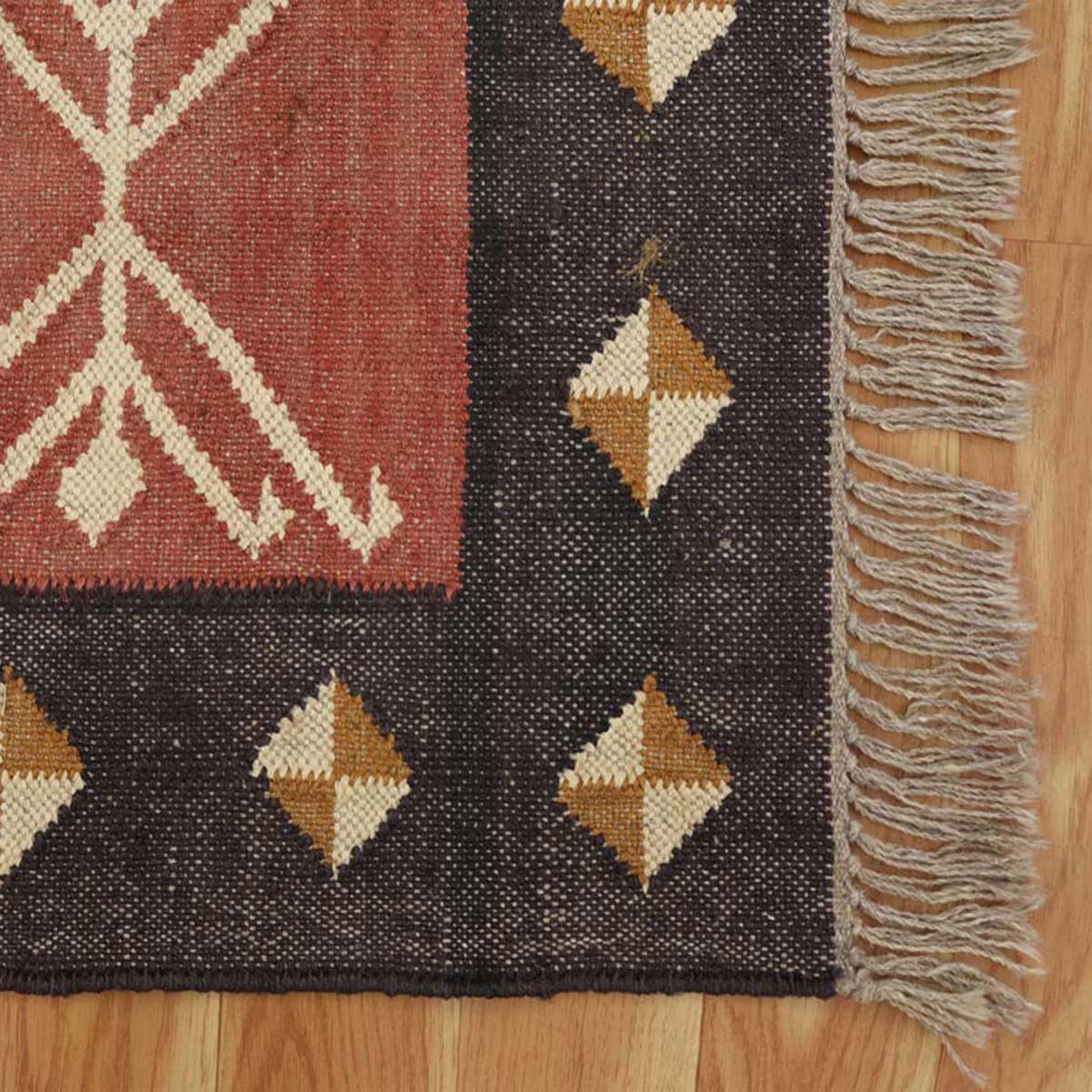 Indian Hand Woven Jute Kilim Runner Brown Kitchen Rug - Indian Rug Store