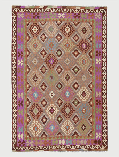 Pink Hand Woven Wool Kilim Bed Room Rug WK-502