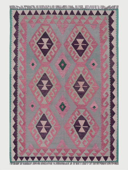 Alfombra de yoga india tejida a mano con lana Kilim WK-507