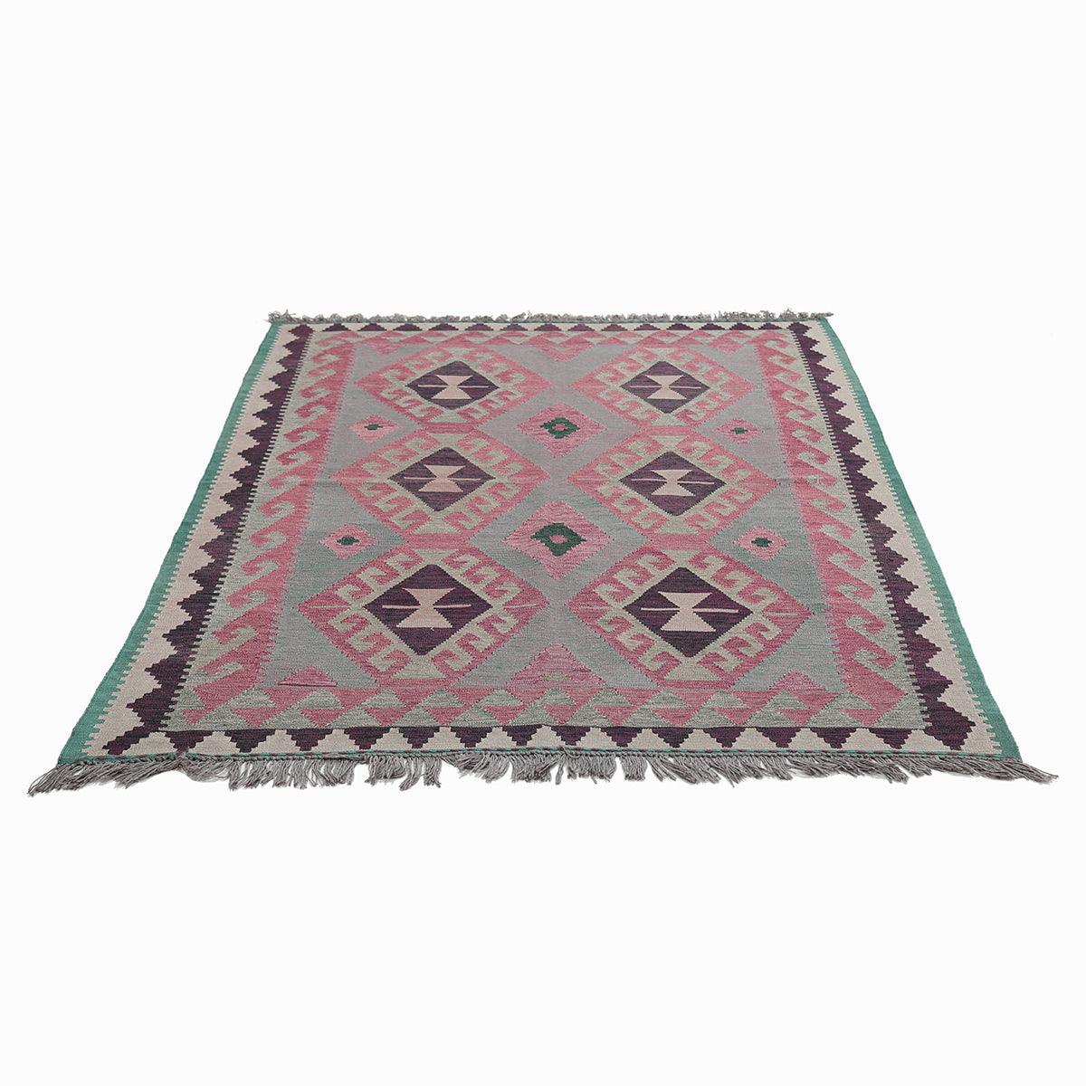 Alfombra de yoga india tejida a mano con lana Kilim WK-507