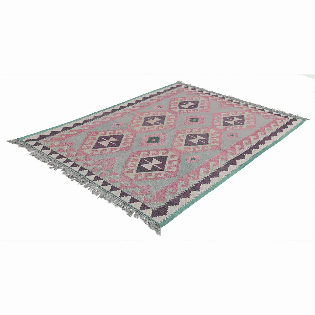 Alfombra de yoga india tejida a mano con lana Kilim WK-507