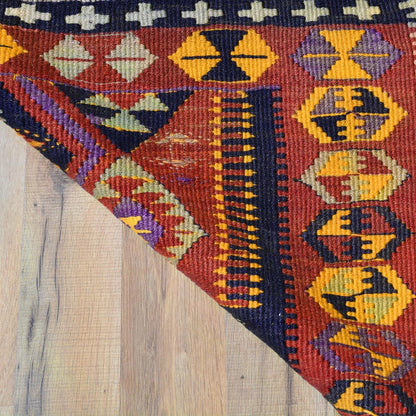 Brown Hand Woven Wool Kilim Living Room Rug WK-522