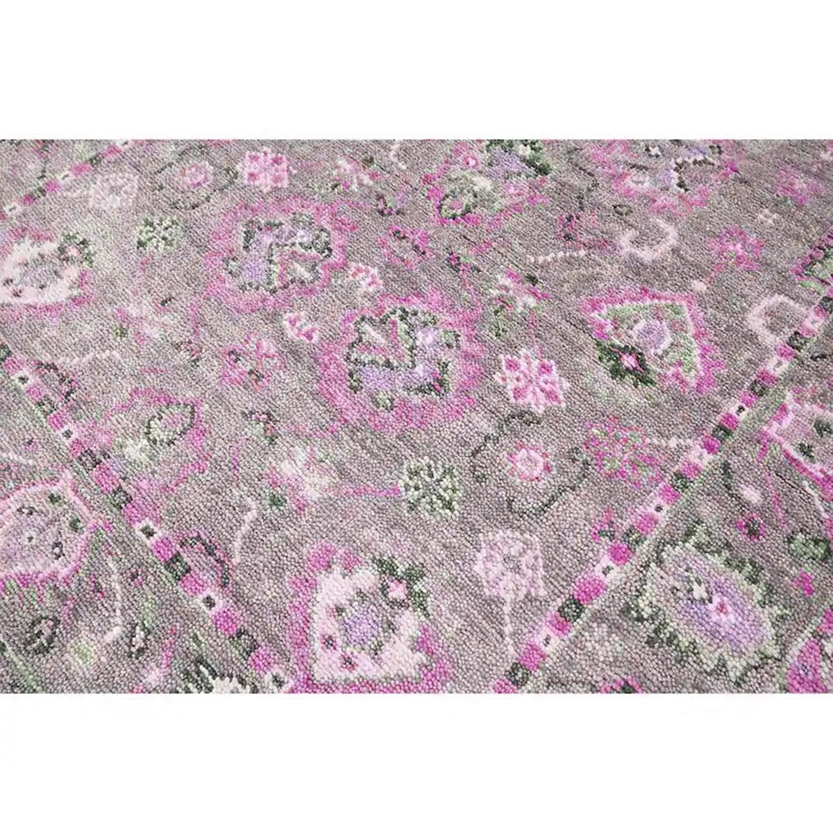 Hand Knotted Oushak Rug Pink For Bedroom WK-625