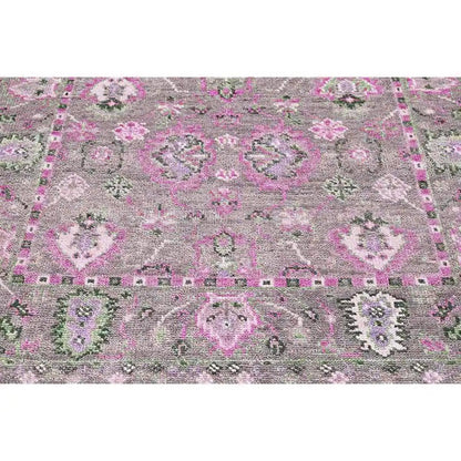 Hand Knotted Oushak Rug Pink For Bedroom WK-625