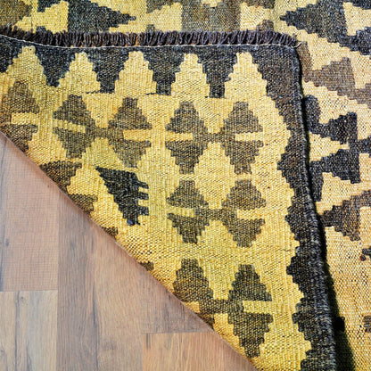 Yellow Hand Woven Wool Kilim Bed Room Rug WK-528