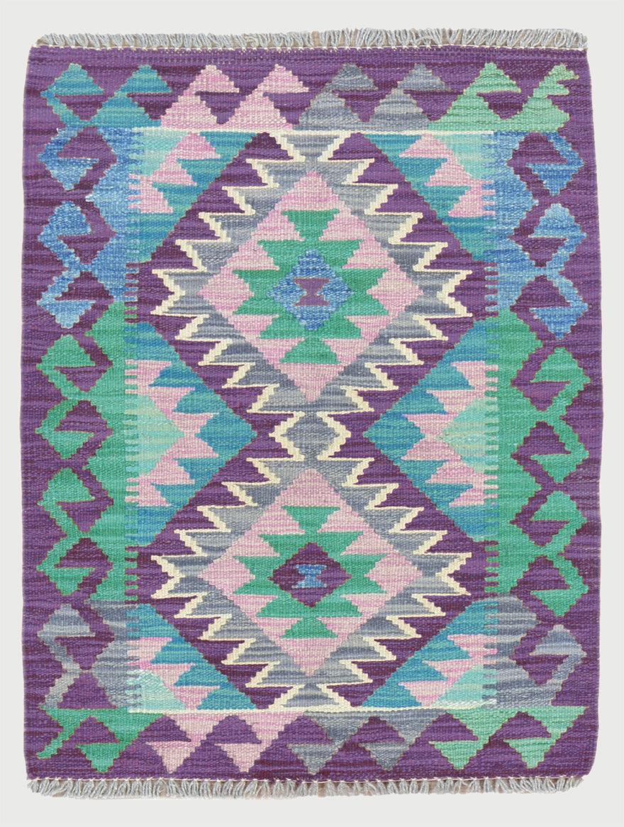 Premium Hand Woven Purple Wool Kilim Rug For Gift WK-534